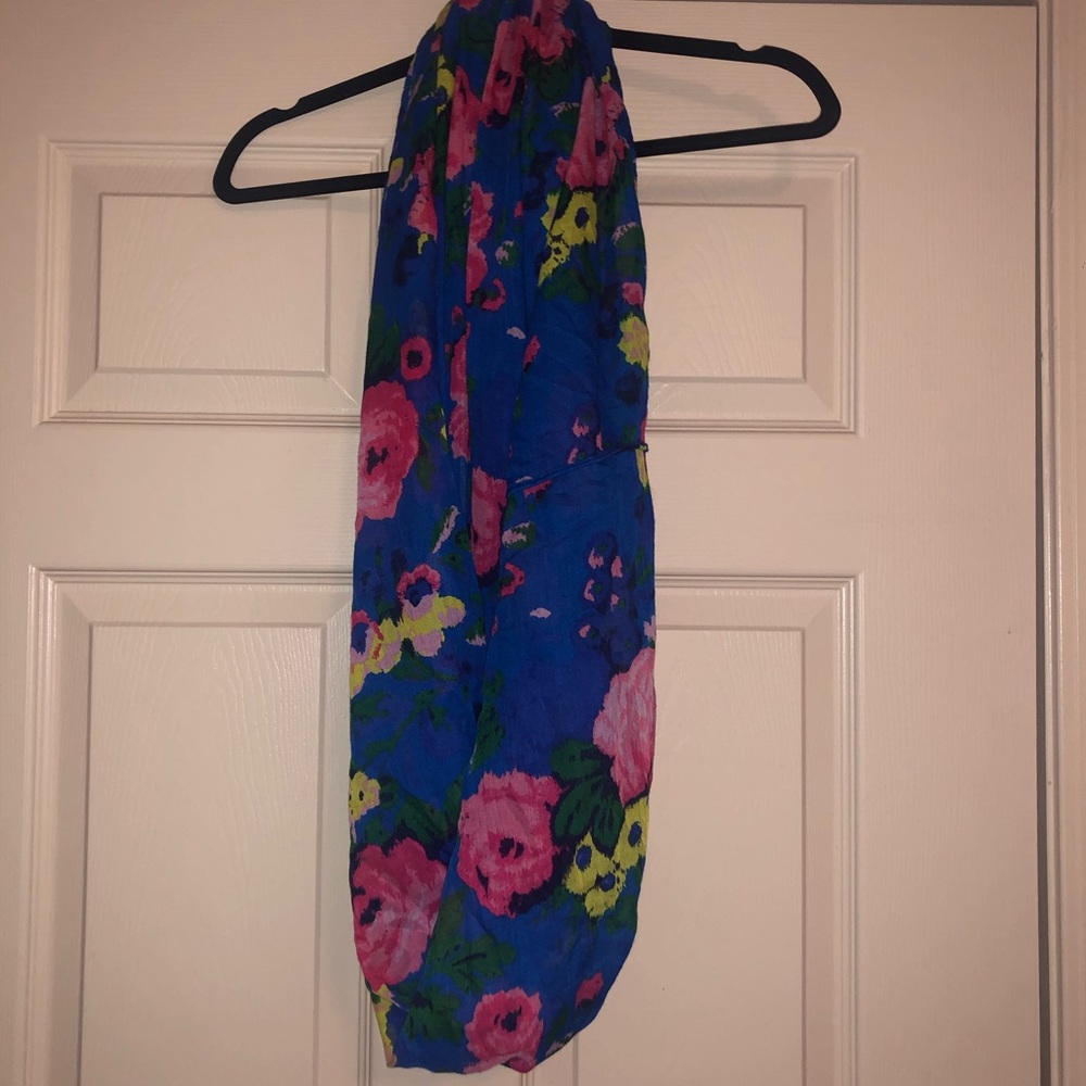Aerie blue, floral, scarf. used a couple times